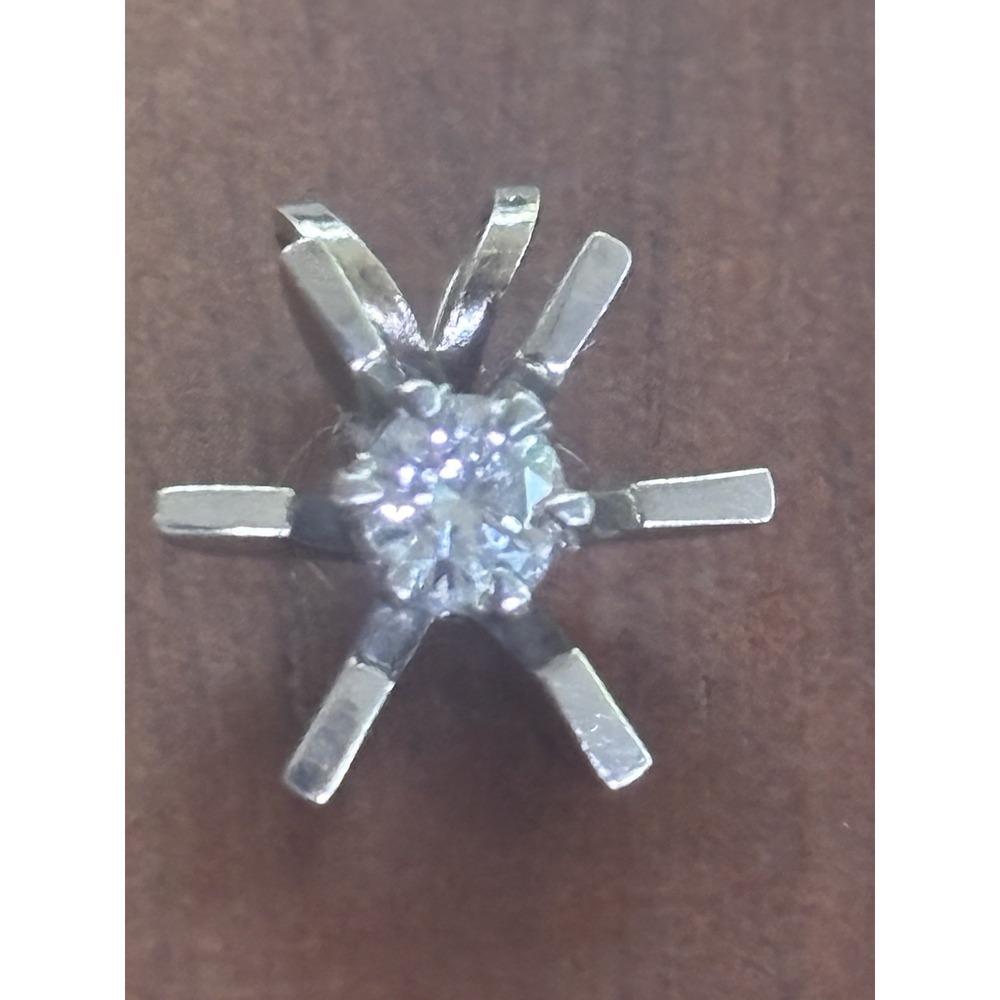 White 14k Gold .25ctw Natural Diamond Pendant